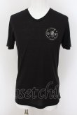 画像1: 【セール】Roen / ラウンドスタッズスカルストレッチTシャツ 46 ブラック O-24-05-23-006-Ro-ts-YM-ZT342 (1)