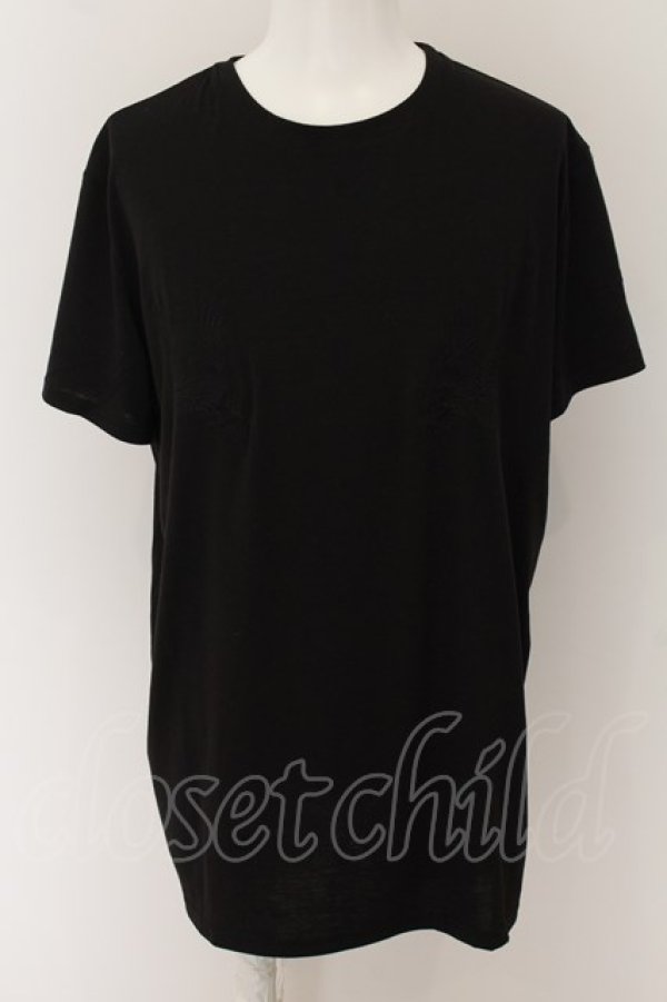 画像1: unrelaxing / 刺繍入りBIGTシャツ  ブラック O-24-05-26-051-un-to-YM-ZT188 (1)