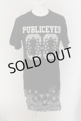 画像: PUBLIC EYES / サイドZIPドッキングバンダナTシャツ L ブラック O-24-05-26-021-PU-ts-YM-OS