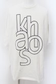 画像1: 【サマーセール】NO ID. / KHAOSプリントBIG　Tシャツ ONE ホワイト O-24-06-06-012-NO-ts-YM-ZT393 (1)