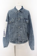 画像: 【セール】AFYF（rovtski） / バックパッチ オーバーサイズDENIM　Gジャン F インディゴ O-24-06-15-004-AF-ou-YM-ZT273