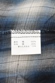 画像3: MIDAS / スクロールエンブレム刺繍裁ち切りチェックシャツ 2 ブルーｘブラック O-24-06-17-022-MI-sh-YM-OS (3)