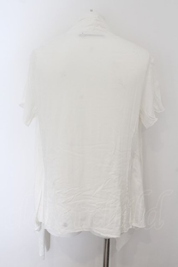 画像2: FUGA / Lucifero 変形ドレープ半袖Tシャツ 46 ホワイト O-24-06-27-068-FU-ts-YM-OS (2)