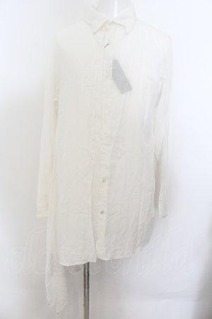画像: CIVARIZE / フェイクレイヤードアシメデザインシャツ 46 ホワイト O-24-06-27-015-CI-sh-YM-OS