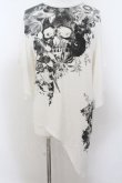 画像1: CIVARIZE / フラワースカルアシメ変形Tシャツ F ホワイト O-24-06-27-022-CI-to-YM-OS (1)