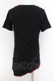 画像2: CIVARIZE / Betrayal　アンサンブルジッパーTシャツ 46 ブラックｘレッド O-24-07-21-011-CI-to-YM-OS (2)