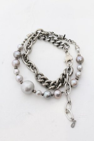 画像: gunda / DIGITAL NECKLACE/B ネックレス  シルバーｘホワイト O-24-10-24-085-gu-ac-YM-OS