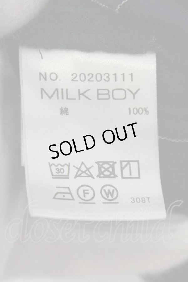 画像4: MILKBOY / BOX LONG SLEEVEシャツ  ネイビー O-24-07-29-040-MI-sh-YM-ZT505 (4)