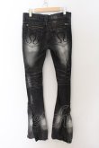 画像4: CIVARIZE / レザーフレアダメージデニムパンツ 44 ブラック O-24-07-31-088-CI-pa-YM-OS (4)