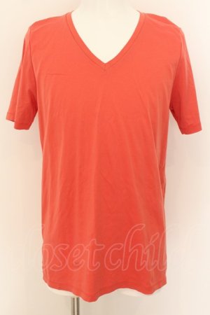 画像: NO ID. / スムースVネックTシャツ 1 オレンジ O-24-08-11-020-NO-ts-YM-ZT108