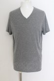 画像1: NO ID. / シルケットスムースVネックTシャツ 1 グレー O-24-08-14-005-NO-ts-YM-ZT103 (1)