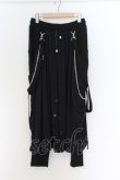 画像1: CIVARIZE / チェーン付きレイヤードパンツ F ブラック O-24-08-14-064-CI-pa-YM-ZT508 (1)