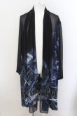 画像1: CIVARIZE / スモークプリントシフォンカーディガン  ブラックｘブルー O-24-09-07-012-CI-to-YM-OS (1)