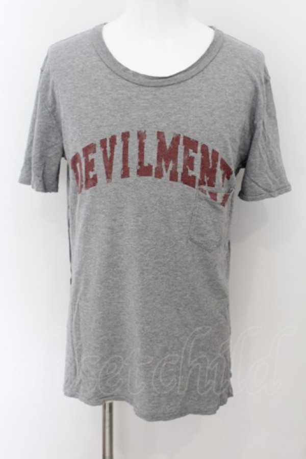 画像1: Moonage Devilment（清春） / Pocket BIG Tシャツ 46 グレー O-24-09-24-033-MO-ts-YM-ZT433 (1)