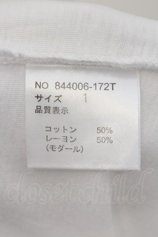 画像3: NO ID. / メッセージプリントV/N-Tシャツ 1 ホワイト O-24-09-26-059-NO-ts-YM-ZT0929B (3)