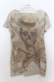 画像1: maxsix / GUNS SKULL Tシャツ M ベージュ O-24-09-27-016-ma-ts-YM-ZT0930A (1)