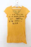 画像1: LGB / GO FUCK/HS Tシャツ  イエロー O-24-09-27-022-LG-to-YM-OS (1)