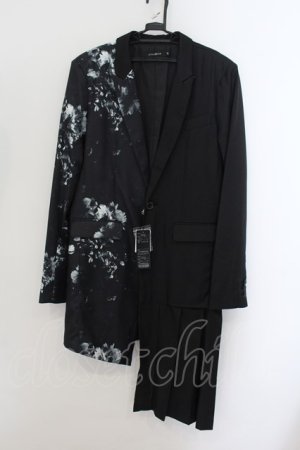 画像: CIVARIZE / アシンメトリープリーツロングテーラードジャケット 46 ブラック O-24-09-29-006-CI-ja-YM-ZT1004