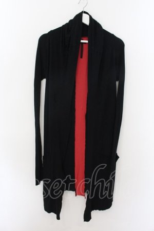 画像: LGB / BACK/CROSS CARDI-1　カーディガン 0 ブラックｘレッド O-24-09-29-072-LG-to-YM-OS