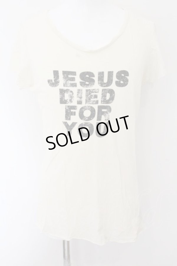 画像1: IFSIXWASNINE / CROSSES+JESUS/HSC/M Tシャツ【メンズ1】 1 ホワイト O-24-11-01-028-IF-ts-YM-OS (1)