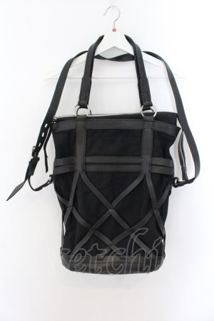 画像: KMRii / KMRII 2WAY CANVAS MESH バッグ  ブラック O-24-11-10-090-KM-ba-YM-ZT-ML010