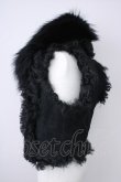 画像3: LGB / VEST/FUR/W/M【メンズ1】ラムファーベスト 1 ブラック T-24-11-29-001-LG-to-YM-ZT-ML002 (3)