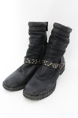 画像: 14th Addiction / Stud Leather Boots　ブーツ 42(広い作りの為約29cm) ブラック O-24-12-07-096-14-sho-YM-OS