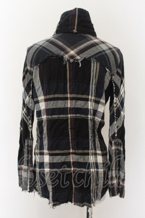 画像3: LGB / SHIRT-G/MINI ショート丈シャツ 0（レディース） ネイビー O-24-12-26-113-LG-sh-YM-ZT1229A (3)