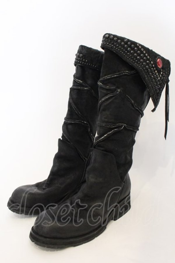 画像1: KMRii / Crush Jet Boots CUSTOM ブーツ  ブラック O-24-12-29-089-KM-sho-YM-OS (1)