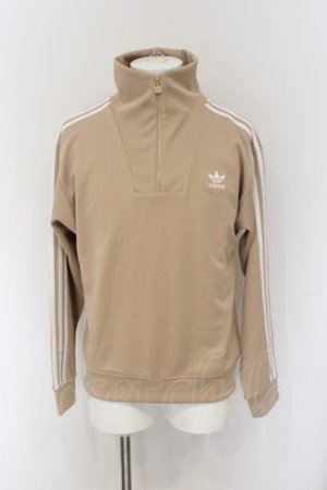 画像: ADIDAS / ハーフZIPトップス M ベージュ O-24-12-30-007-AD-to-YM-ZT372