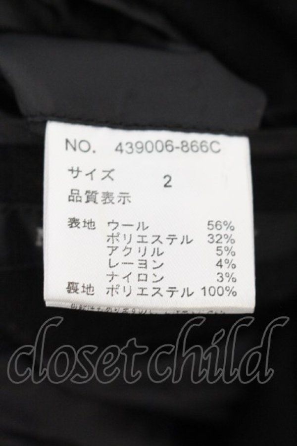 画像3: NO ID. BLACK / スタッズピークドラペルチェスターコート 2 ブラック O-25-01-09-043-NO-ou-YM-OS (3)