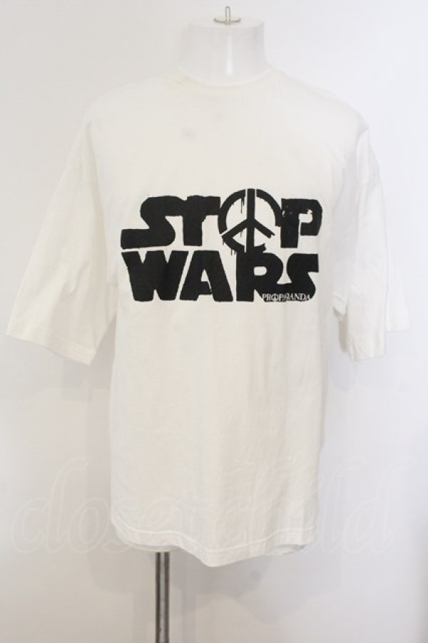 画像1: PROPA9ANDA / STOP WARS Tシャツ M ホワイト O-25-01-12-008-PR-ts-YM-ZT190 (1)