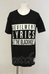 画像: Moonage Devilment / LYRICS Big Tシャツ 44 ブラック O-25-01-17-017-Mo-ts-YM-ZT502