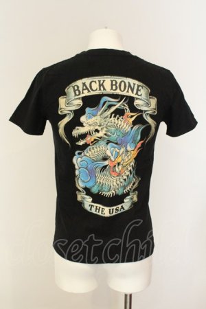 画像: BACK BONE / ドラゴンプリントTシャツ S ブラック O-25-01-17-018-BA-ts-YM-ZT490