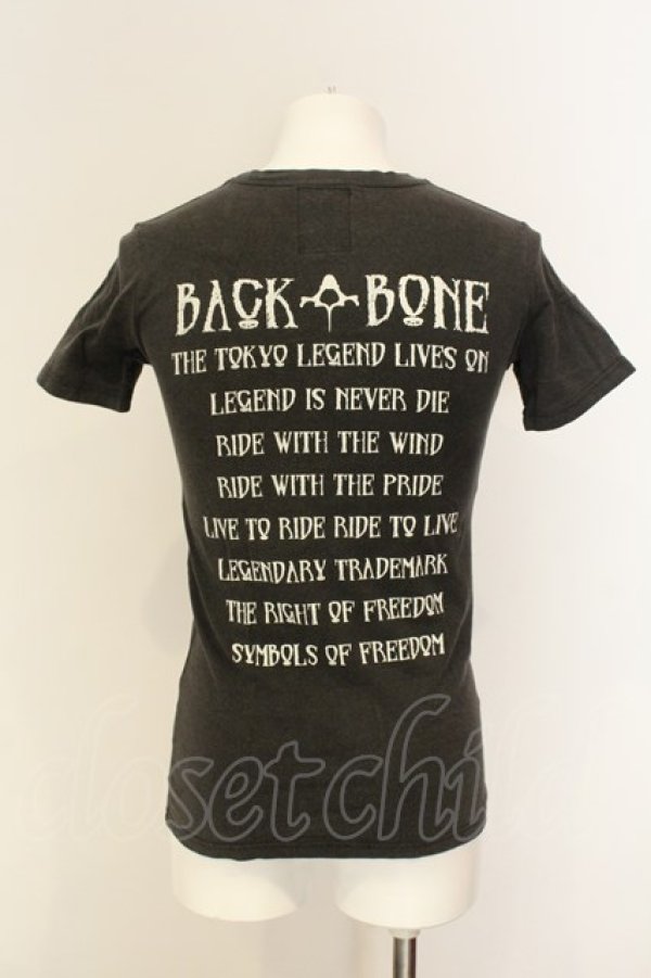 画像2: BACK BONE / THE BASIS プリントTシャツ S ブラック（ピグメント） O-25-01-17-019-BA-ts-YM-ZT490 (2)