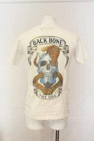 画像: BACK BONE / スネークプリントTシャツ S ホワイト O-25-01-17-020-BA-ts-YM-ZT490