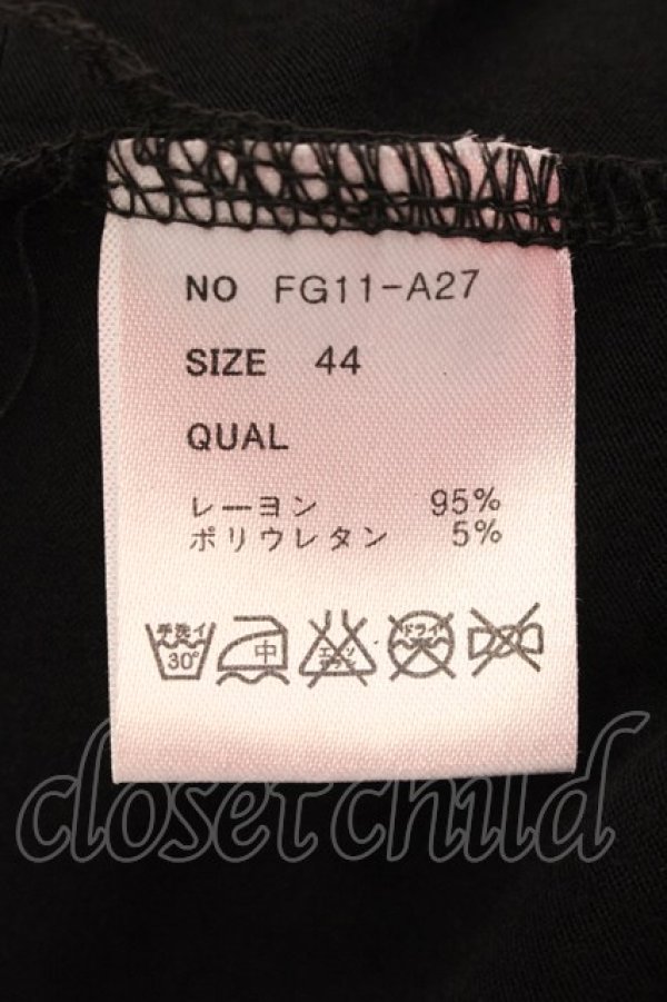 画像3: FUGA / RctiusムラプリントツイストネックTシャツ 44 ブラック O-25-02-15-030-FU-ts-YM-ZT0218 (3)