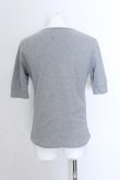 画像2: CAMBIO / Span Fraise Stitch Vネック Tシャツ M グレー O-25-02-20-041-CA-ts-YM-OS (2)