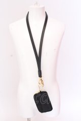 画像: Moonage Devilment / NECK STRAP & COIN PURSE  ブラックｘゴールド O-25-02-23-050-MO-za-YM-OS