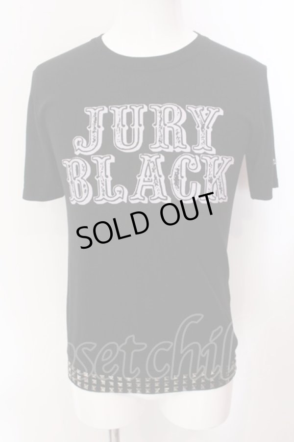 画像1: JURY BLACK / 裾スタッズロゴTシャツ 3 ブラック O-25-02-23-008-JU-ts-YM-OS (1)