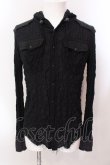 画像1: LGB / SHIRT-G/PK/BACK CROSS　フード付きシャツ レディース1 ブラック O-25-02-23-003-LG-sh-YM-OS (1)