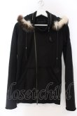 画像1: 14th Addiction / FUR HOODIE プリントリペアパーカー 1 ブラック O-25-02-28-061-14-to-YM-OS (1)