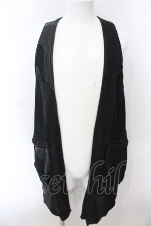 画像: 14th Addiction / COATING SWEAT LONG VEST　ベスト  ブラック O-25-02-28-067-14-to-YM-OS