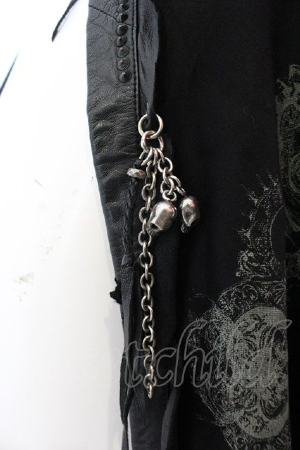 画像3: KMRii / MAGNOLIA LEATHER STOLE ストール  ブラック O-25-02-28-122-KM-za-YM-OS (3)