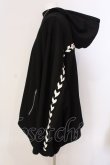 画像3: CIVARIZE / レースアップ変形ポンチョパーカー F ブラック O-25-03-20-007-CI-to-YM-OS (3)