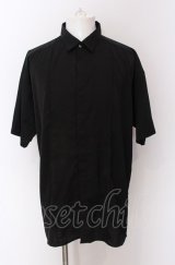 画像: NO ID. / ピンタックフライフロントBIGシャツ ONE ブラック O-25-04-04-042-NO-sh-YM-OS