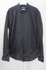 画像: ZARA / ゴムカフスショートカラーシャツ EU M ブラック T-23-12-31-001-ZA-sh-YM-ZT336