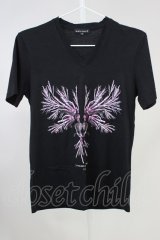 画像: 【セール】BLACK VARIA / ツインスカルプリントTシャツ M ブラック T-24-05-15-003-BL-ts-YM-ZT408