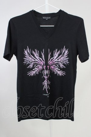 画像: 【サマーセール】BLACK VARIA / ツインスカルプリントTシャツ M ブラック T-24-05-15-003-BL-ts-YM-ZT408