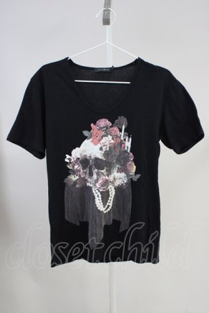 画像: 【サマーセール】CIVARIZE / 4色分解ドレススカルTシャツ’20SS 44 ブラック T-24-05-15-005-CI-ts-YM-ZT408